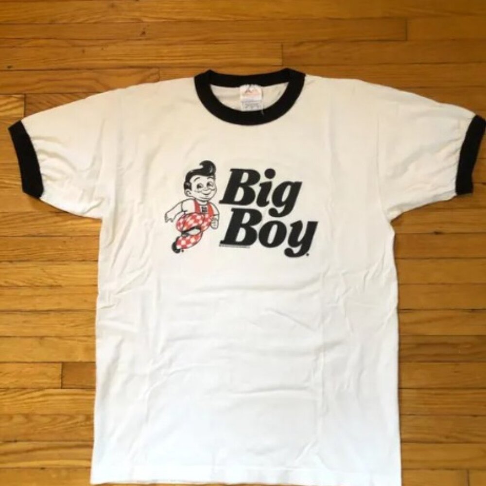 2002 Big Boy hamburger restaurant vintage ringer tee shirt
